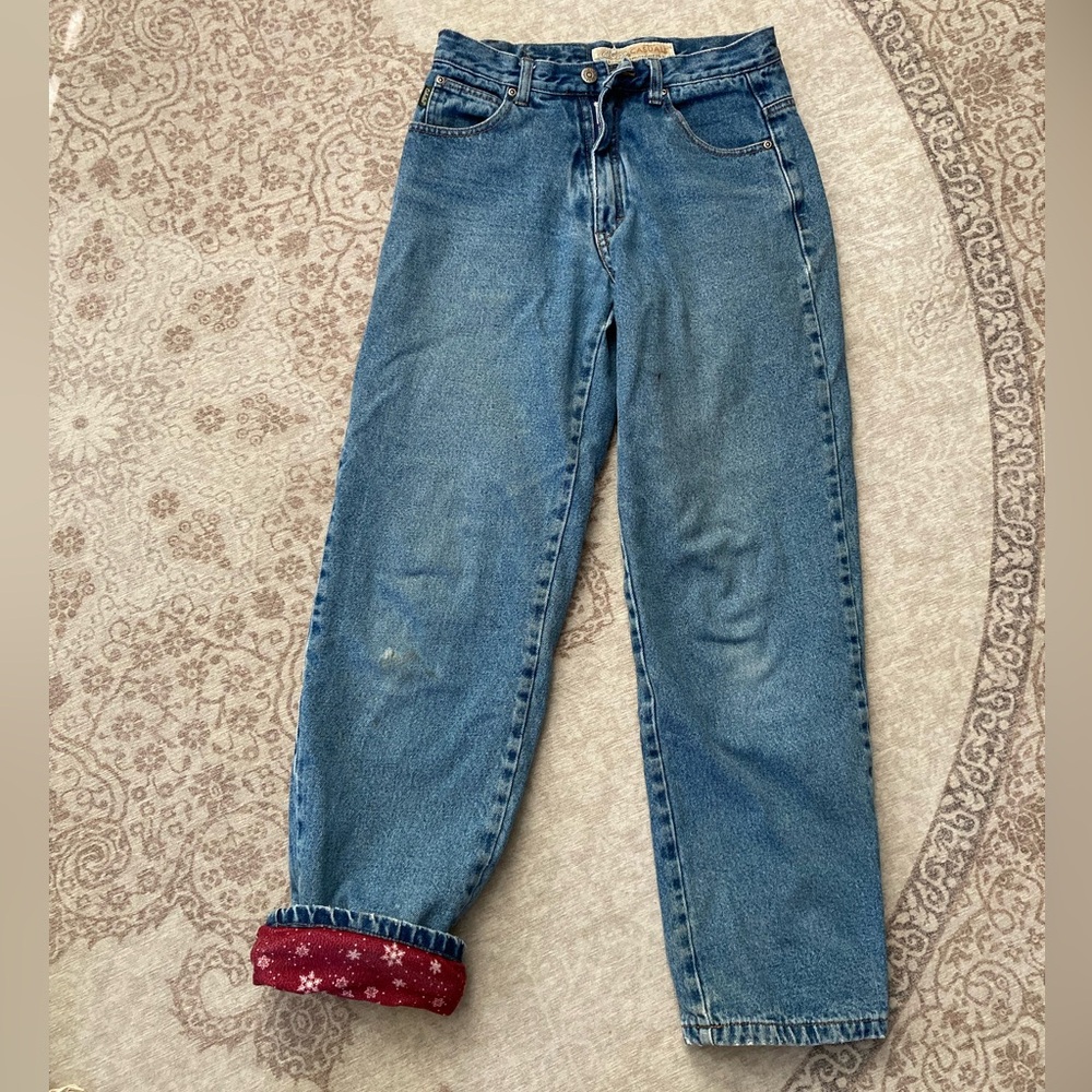 Vintage Cabelas Flannel lined Jeans Size 6